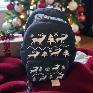 Vera Bradley Essential Compact Backpack and Turnlock Wallet Set